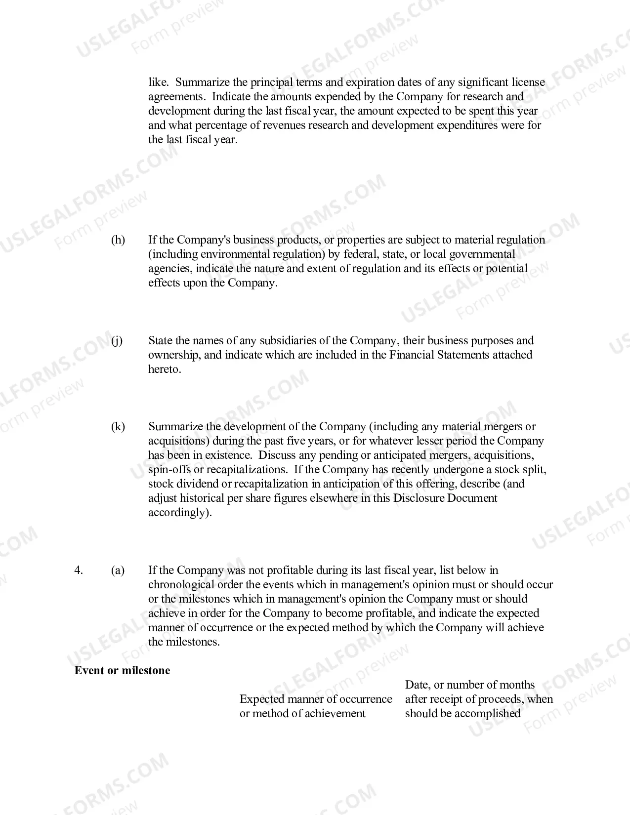 Preview Small Company Offering Registration Form (U-7)