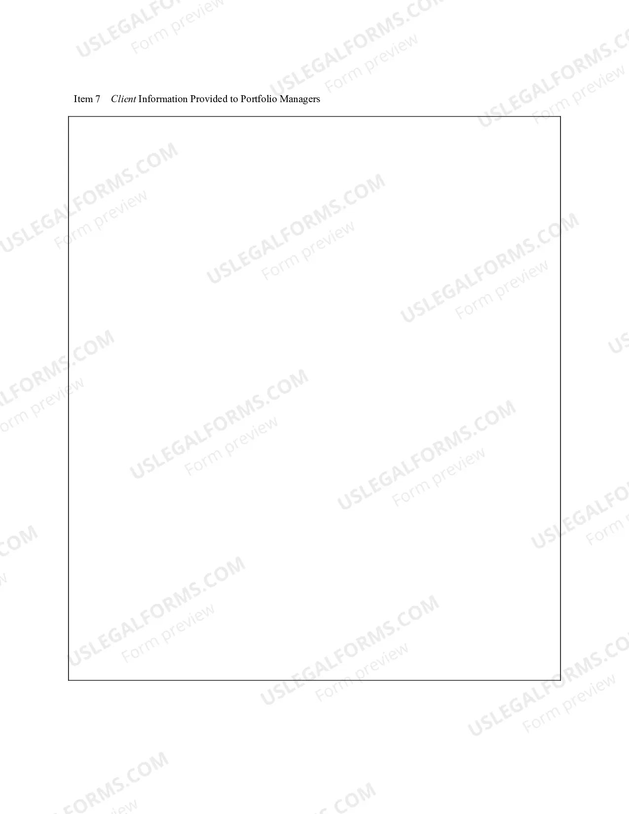 Preview Wrap Fee Brochure