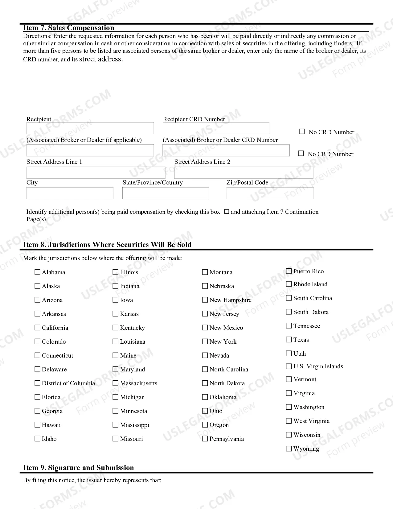 Preview Regulation A Notice Filing Form