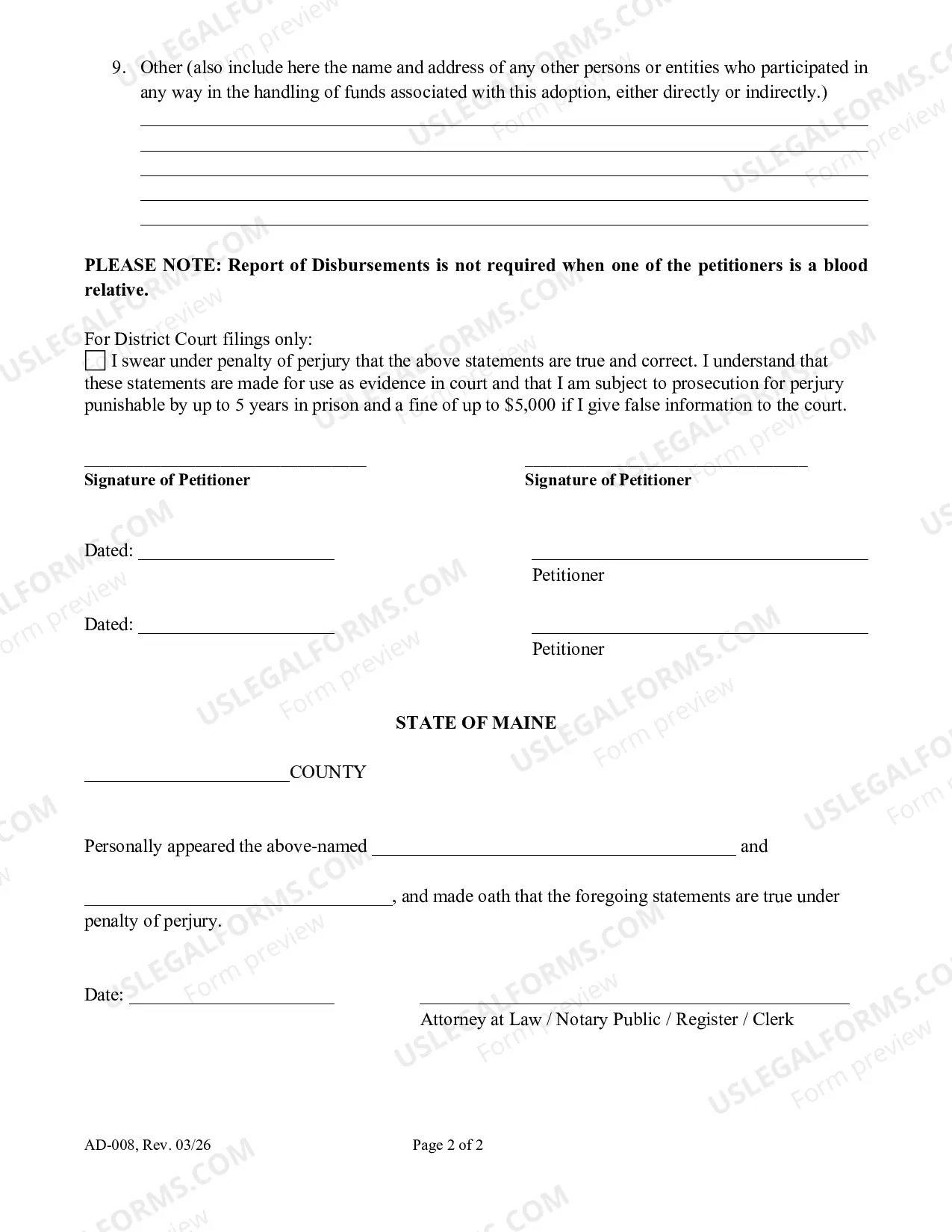 Preview Report of Disbursements