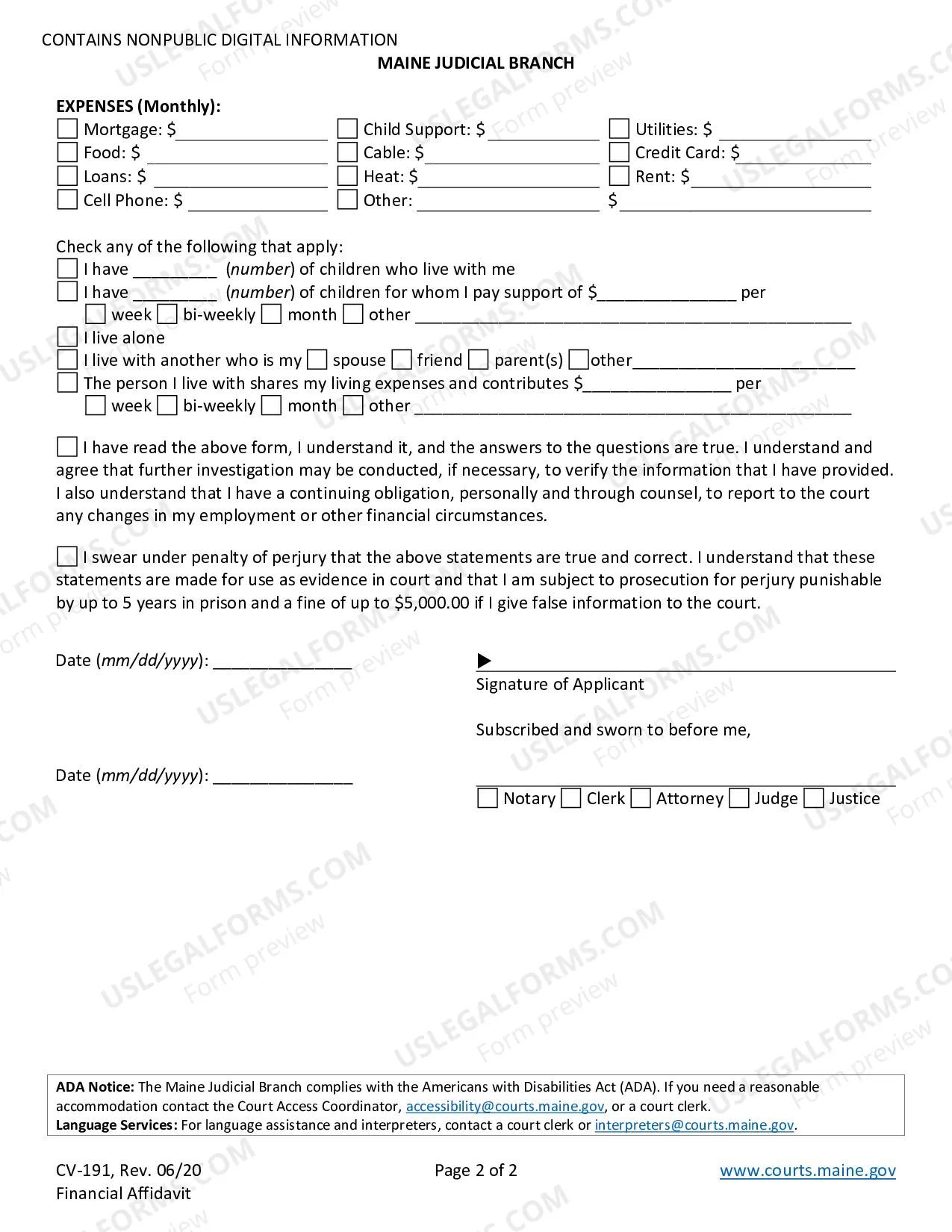 Preview Affidavit