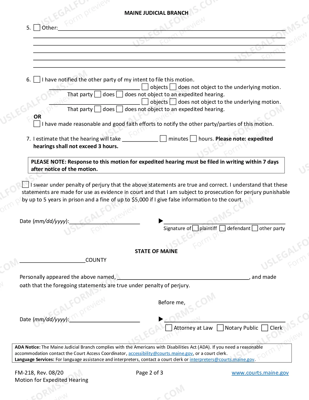 Preview Motion For Expedited Hearing