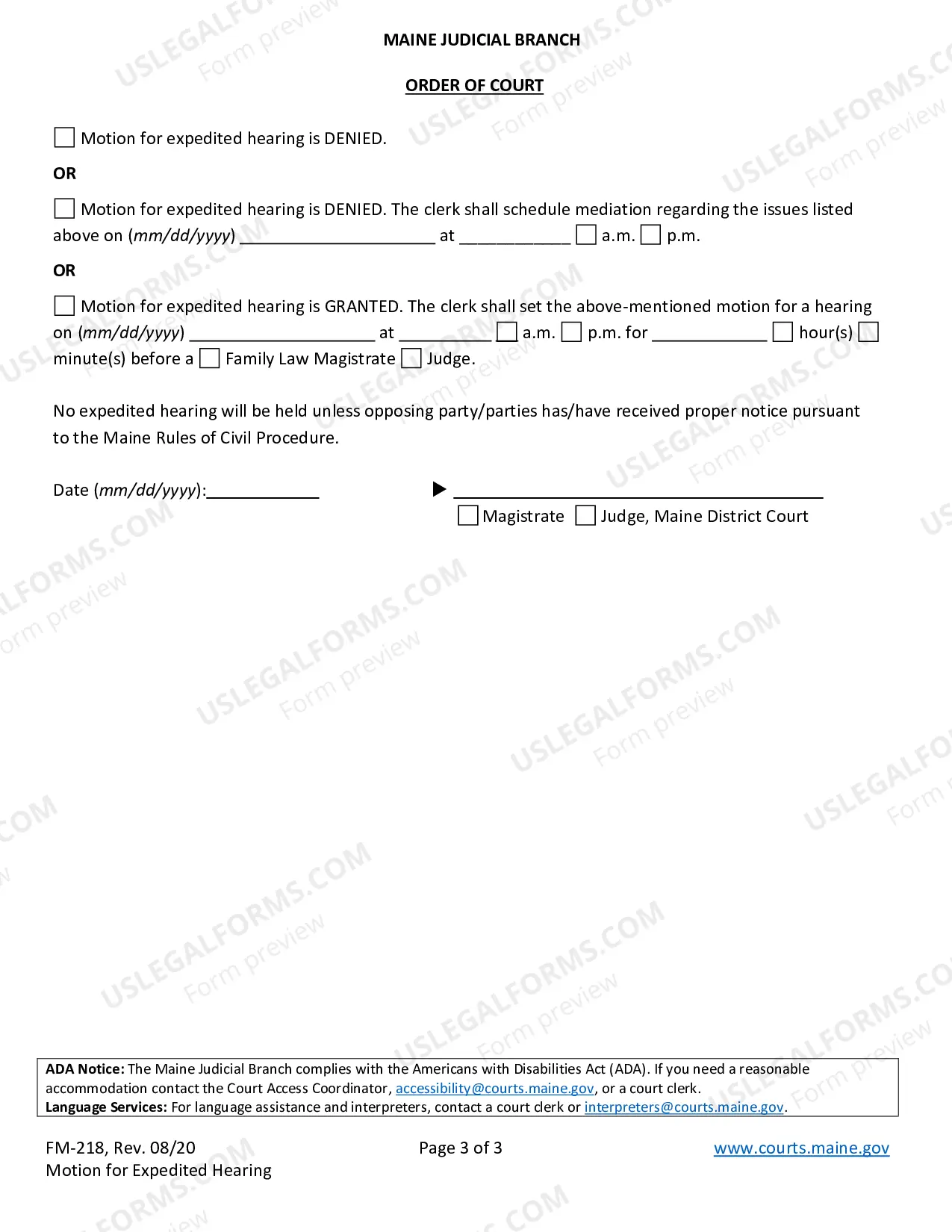 Preview Motion For Expedited Hearing