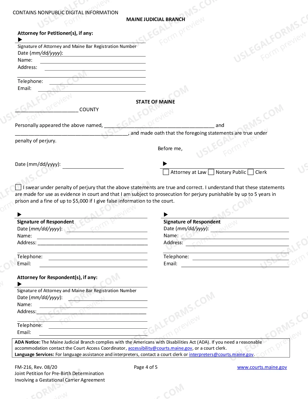 Preview Uncontested Joint Petition For Pre Birth Determination of Parentage