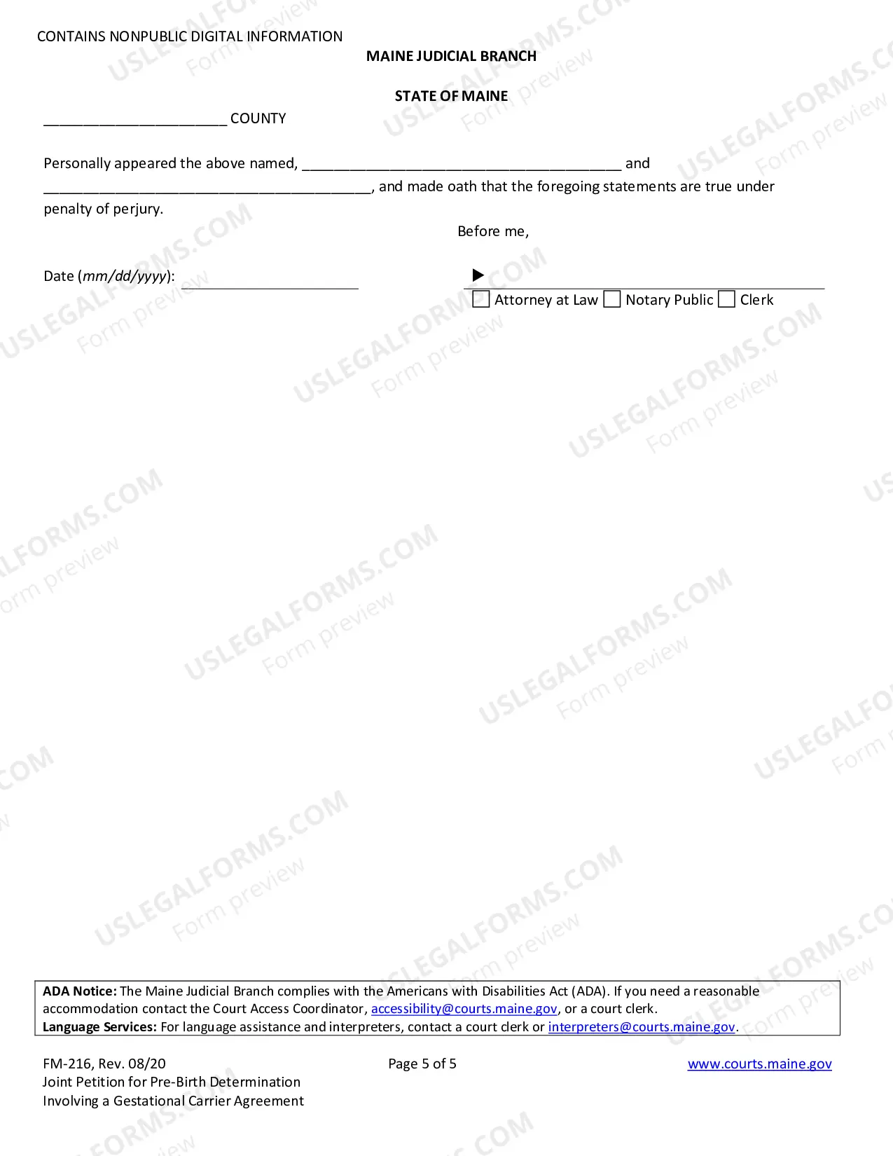 Preview Uncontested Joint Petition For Pre Birth Determination of Parentage
