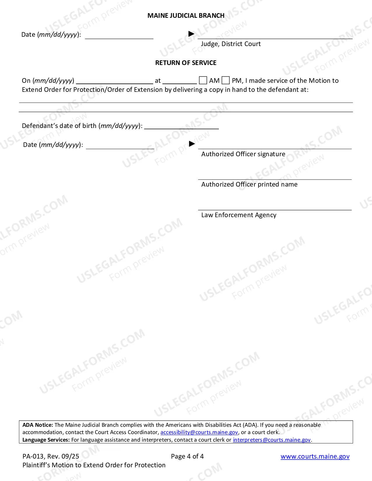 Preview Motion To Extend Order For Protection
