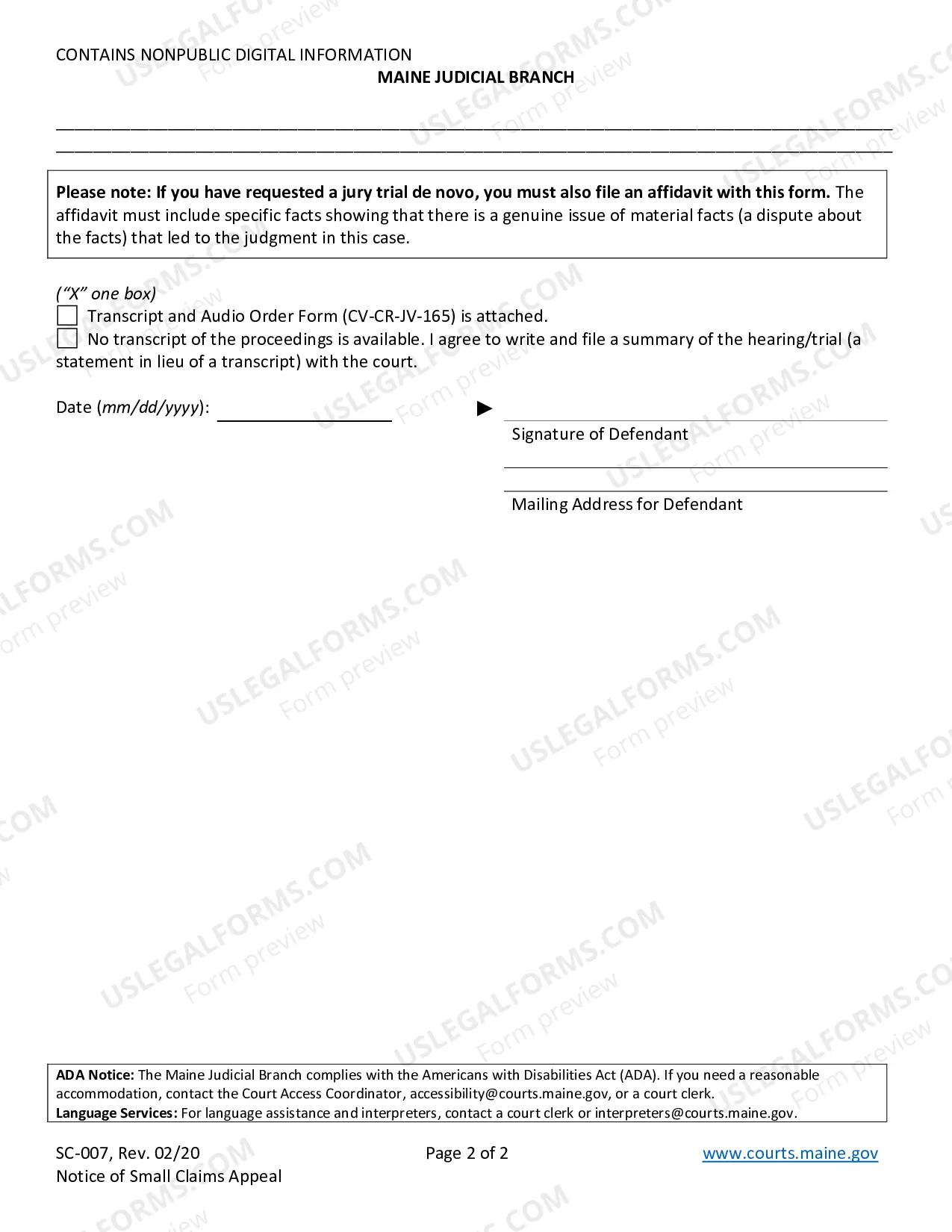 Preview Notice of Appeal