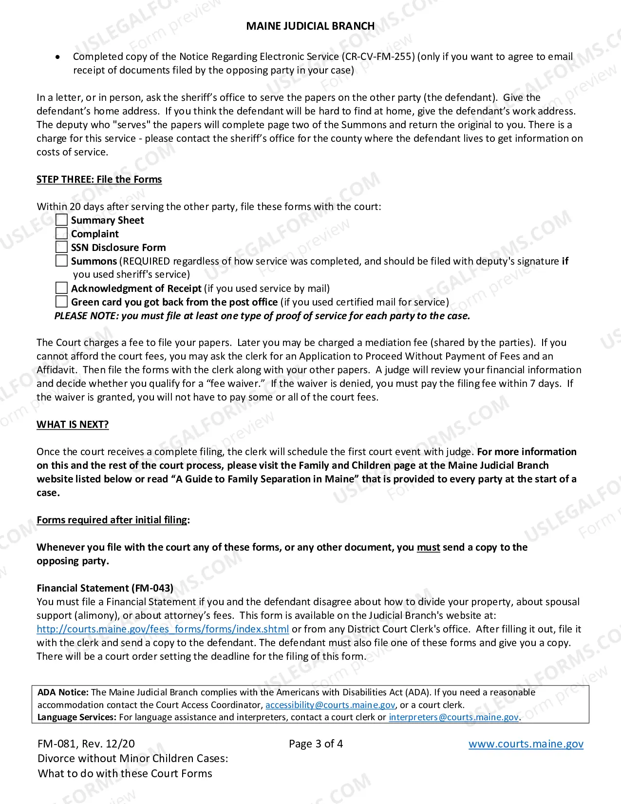Preview Divorce Without Children: What to do with these Court Forms