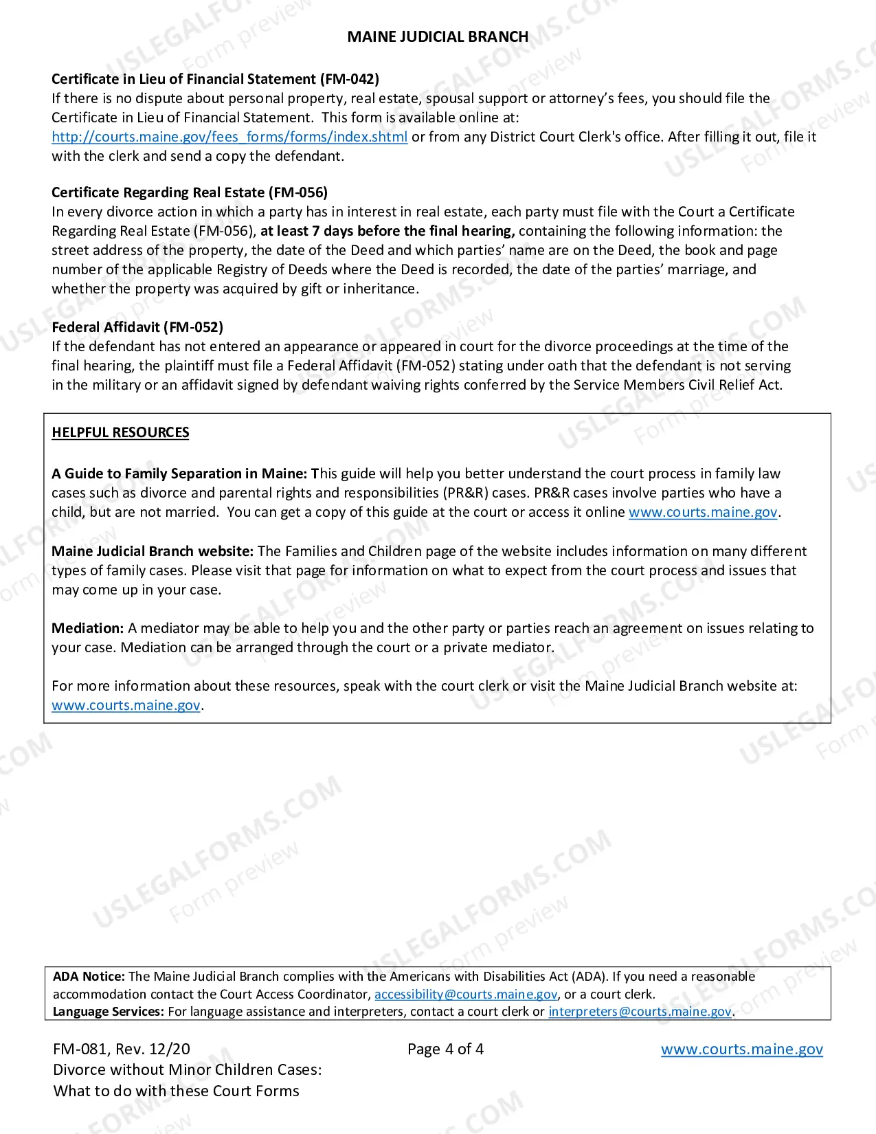 Preview Divorce Without Children: What to do with these Court Forms