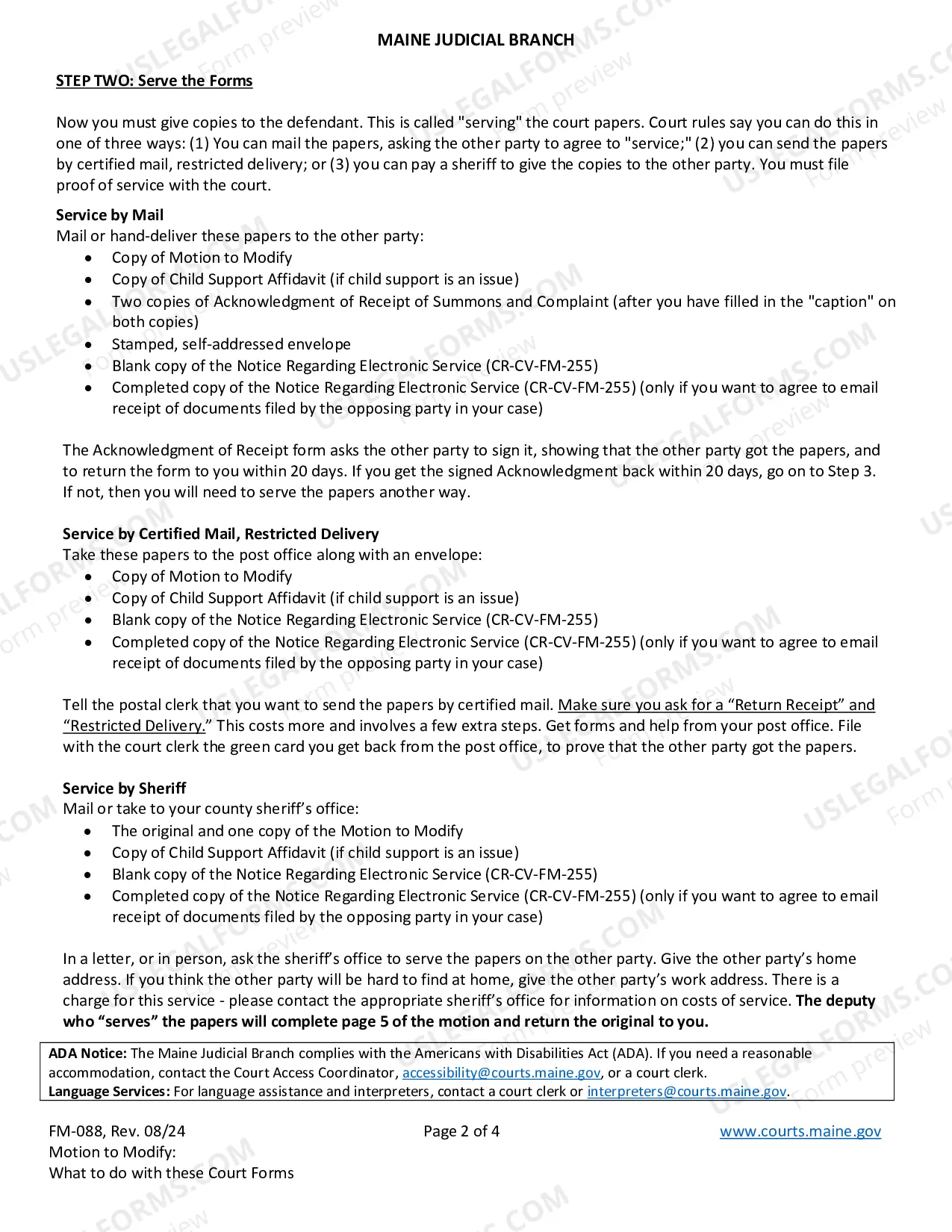 Preview Info Regarding Motion Modify