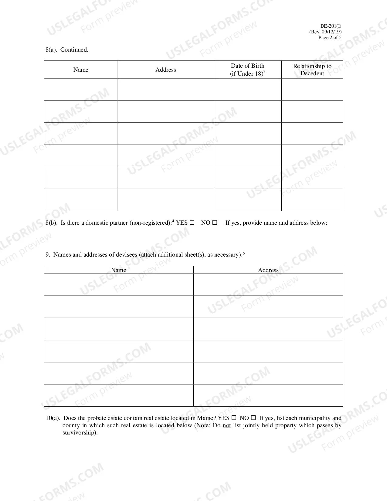 Preview Testate (With A Will) Application