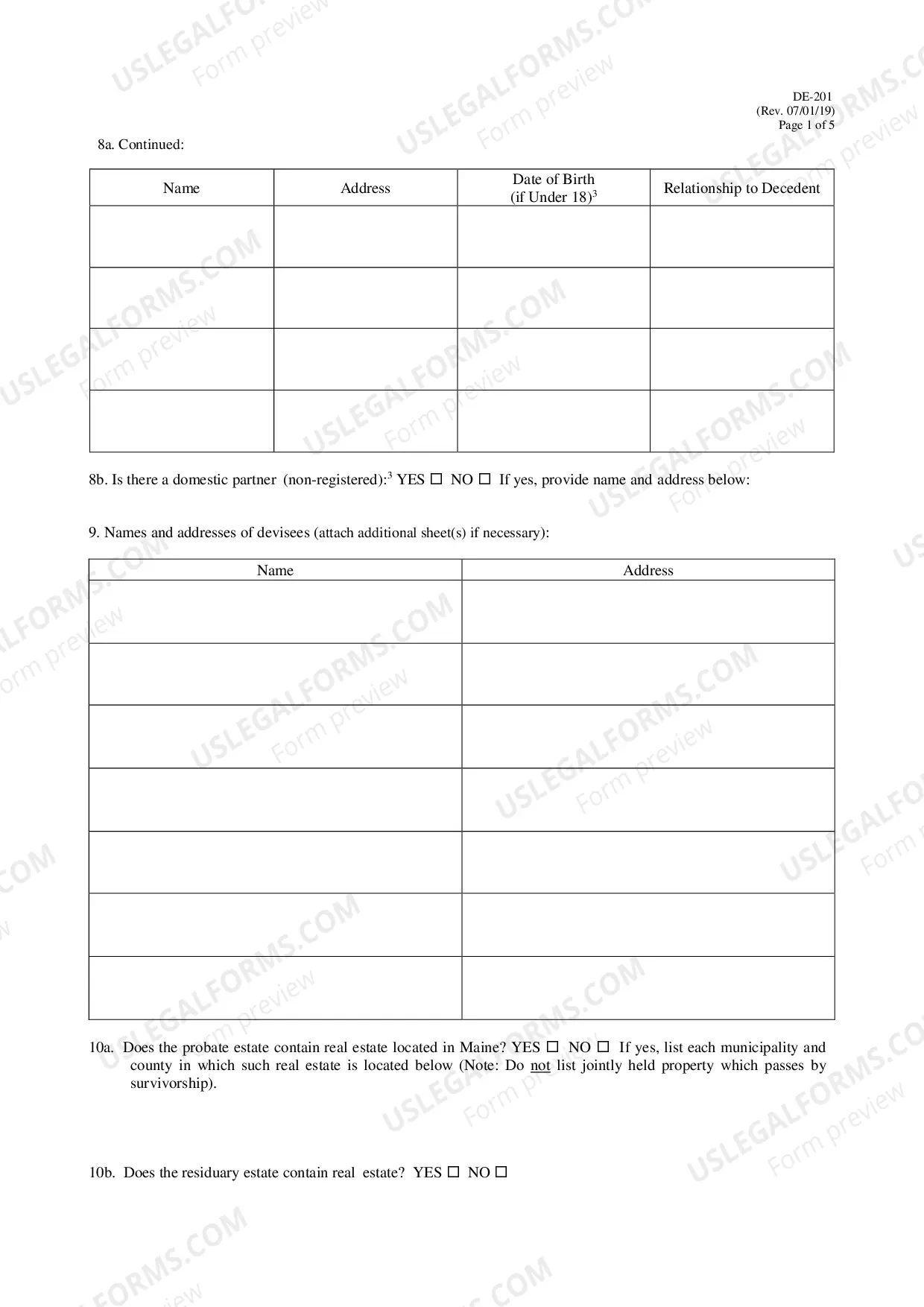 Preview Testate Petition