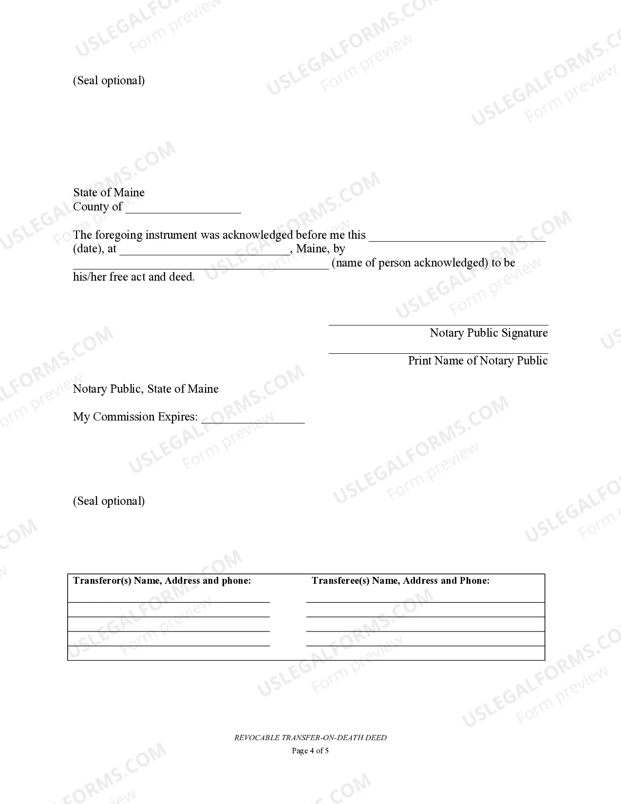 Preview Transfer on Death Deed or TOD - Beneficiary Deed for Two Married Individuals to Two Individuals