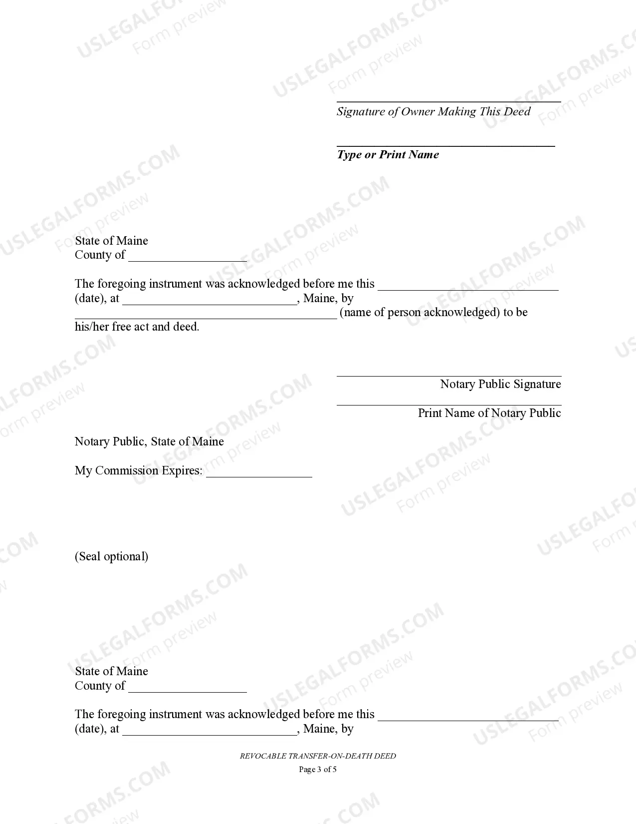 Preview Transfer on Death Deed or TOD - Beneficiary Deed for Two Married Individuals to Multiple Individuals