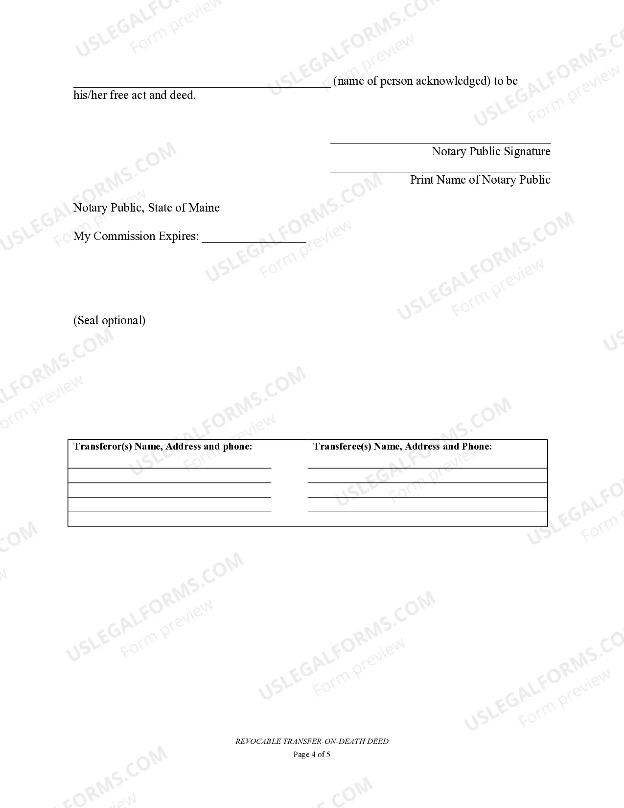 Preview Transfer on Death Deed or TOD - Beneficiary Deed for Two Married Individuals to Multiple Individuals