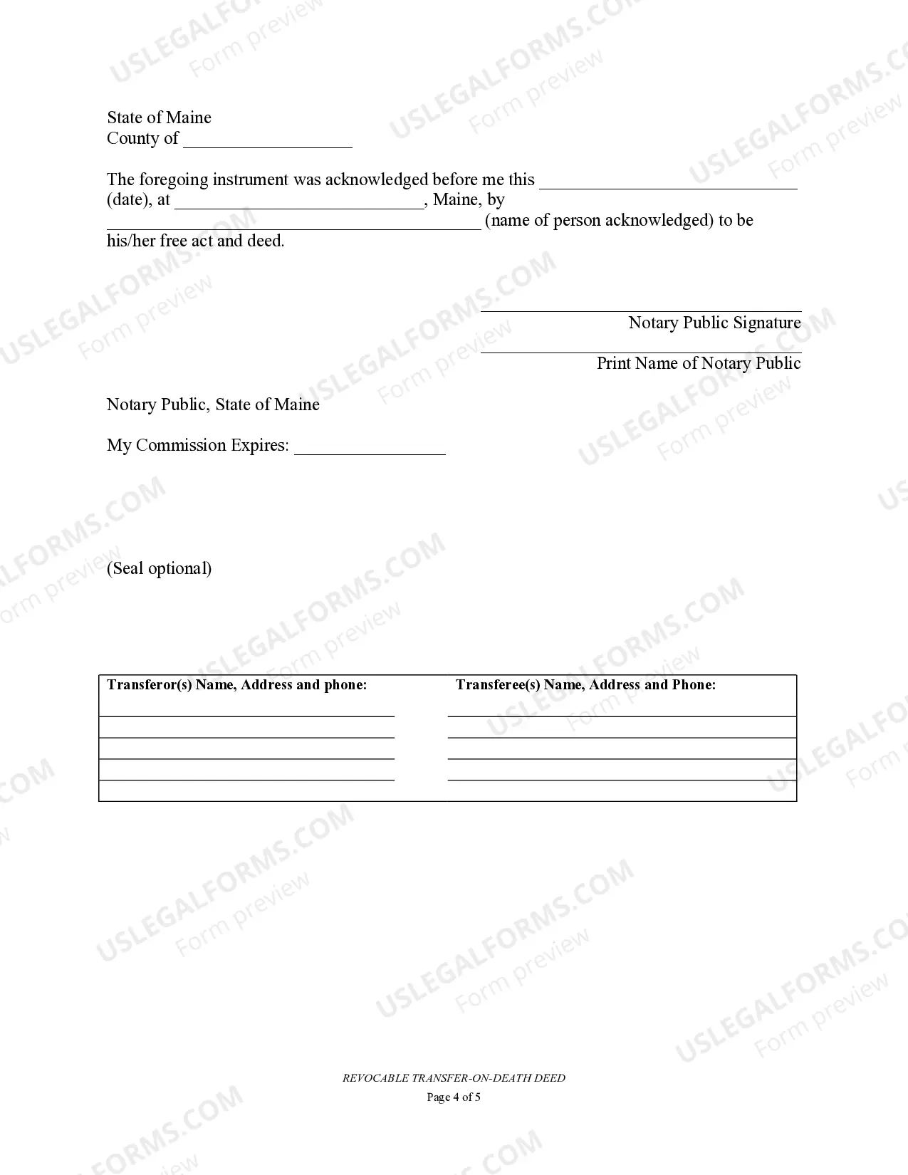 Preview Transfer on Death Deed or TOD - Beneficiary Deed for Two Married Individuals to a Trust