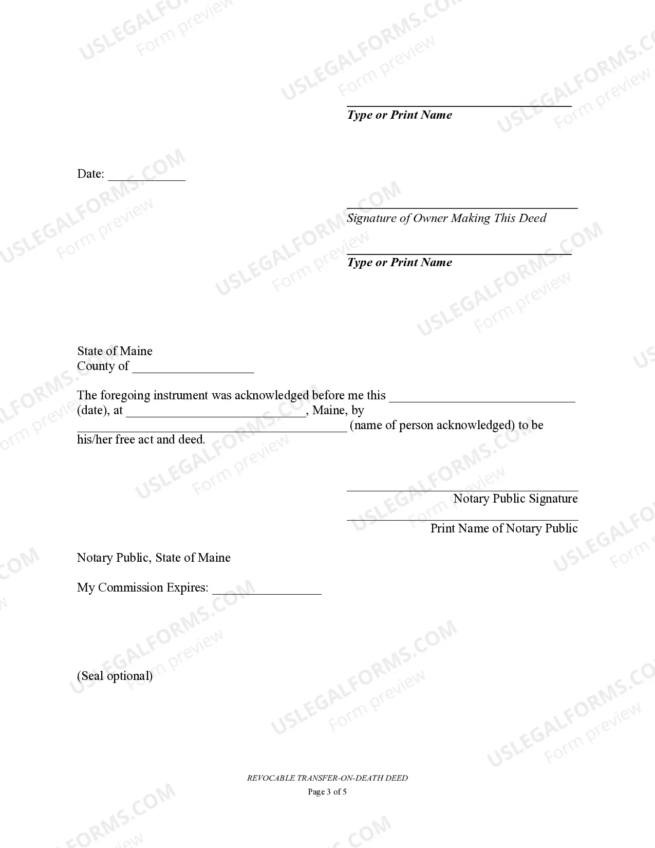 Preview Transfer on Death Deed or TOD - Beneficiary Deed for Two Individuals to Multiple Individuals