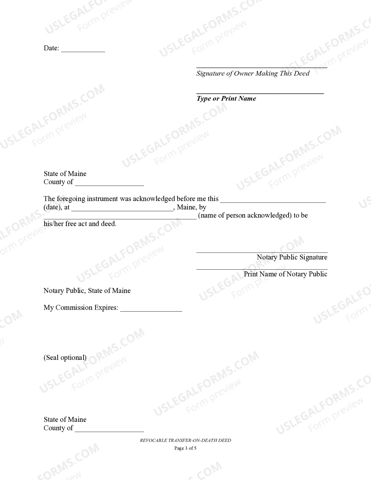 Preview Transfer on Death Deed or TOD - Beneficiary Deed for Two Married Individuals to a Business