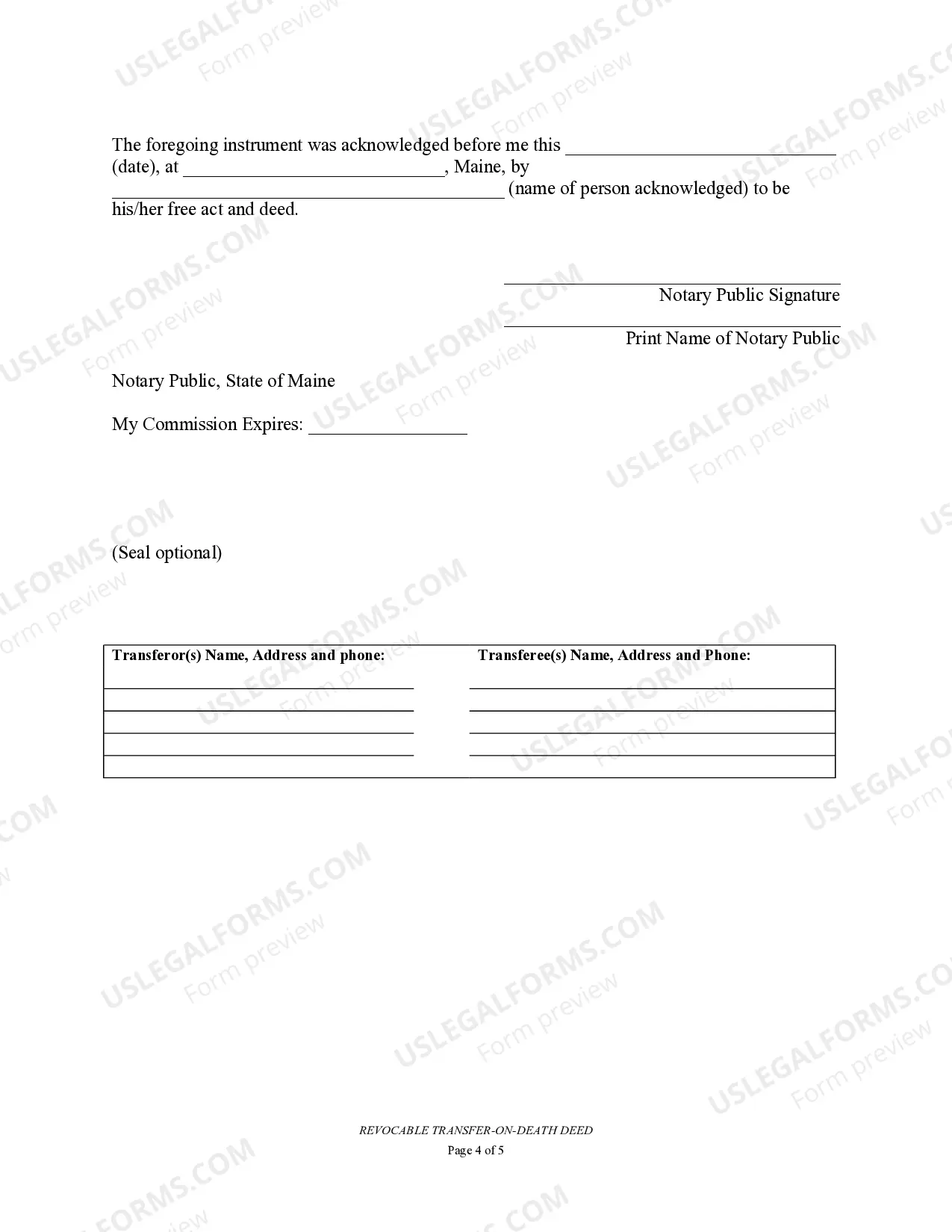 Preview Transfer on Death Deed or TOD - Beneficiary Deed for Two Married Individuals to a Business