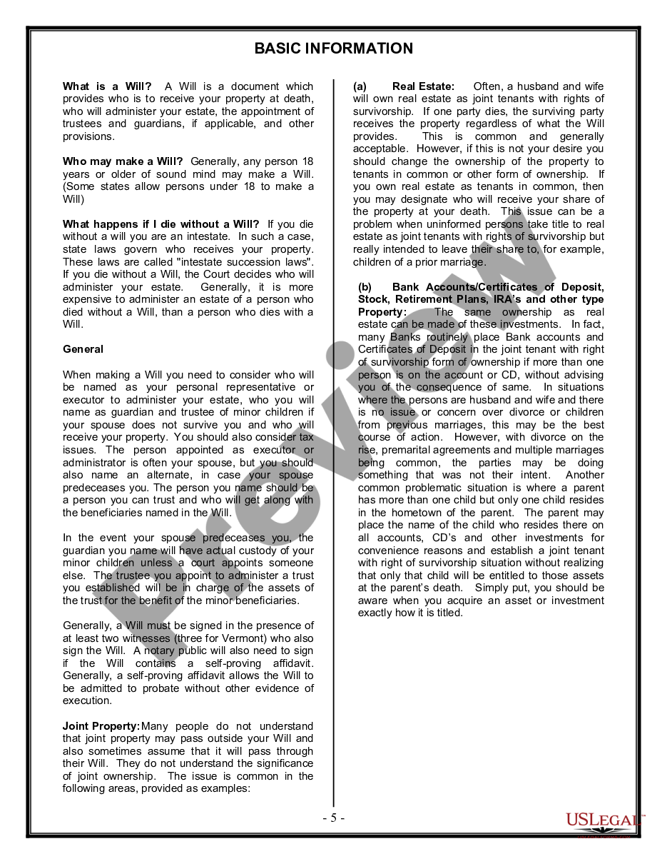 page 4 Legal Last Will and Testament Form for Single Person with No Children preview