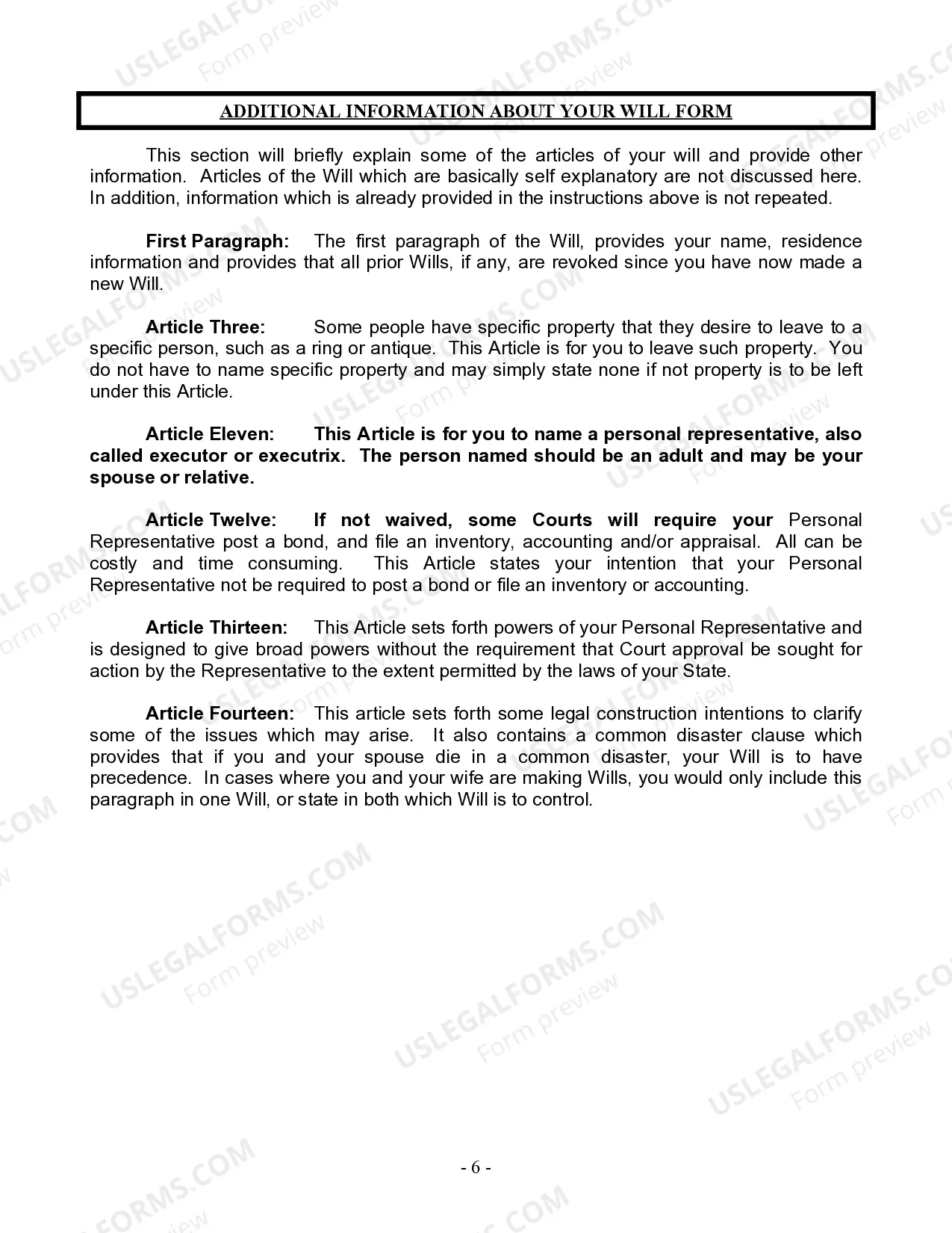 Preview Last Will and Testament for Married Person with Minor Children from Prior Marriage