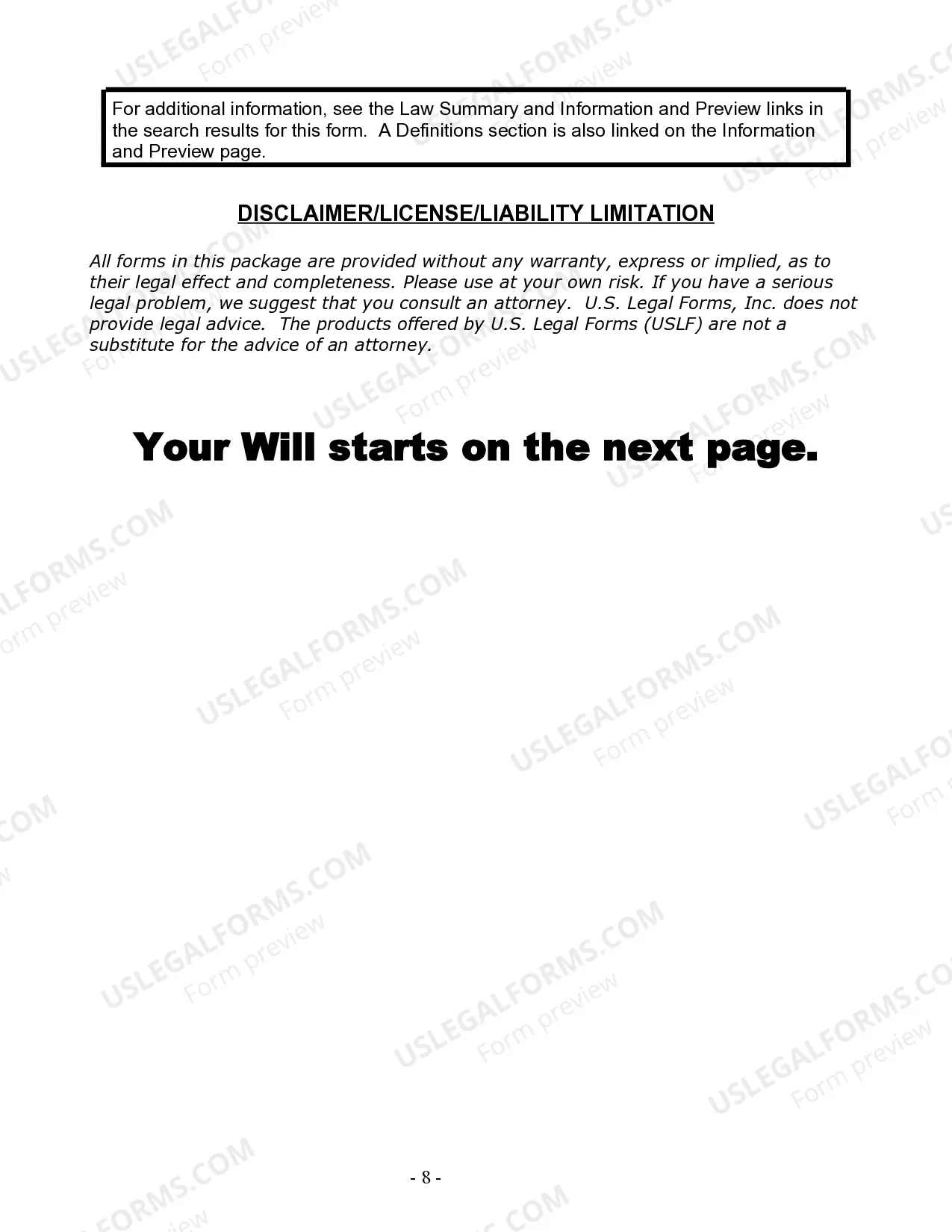 Preview Last Will and Testament for Married Person with Minor Children from Prior Marriage