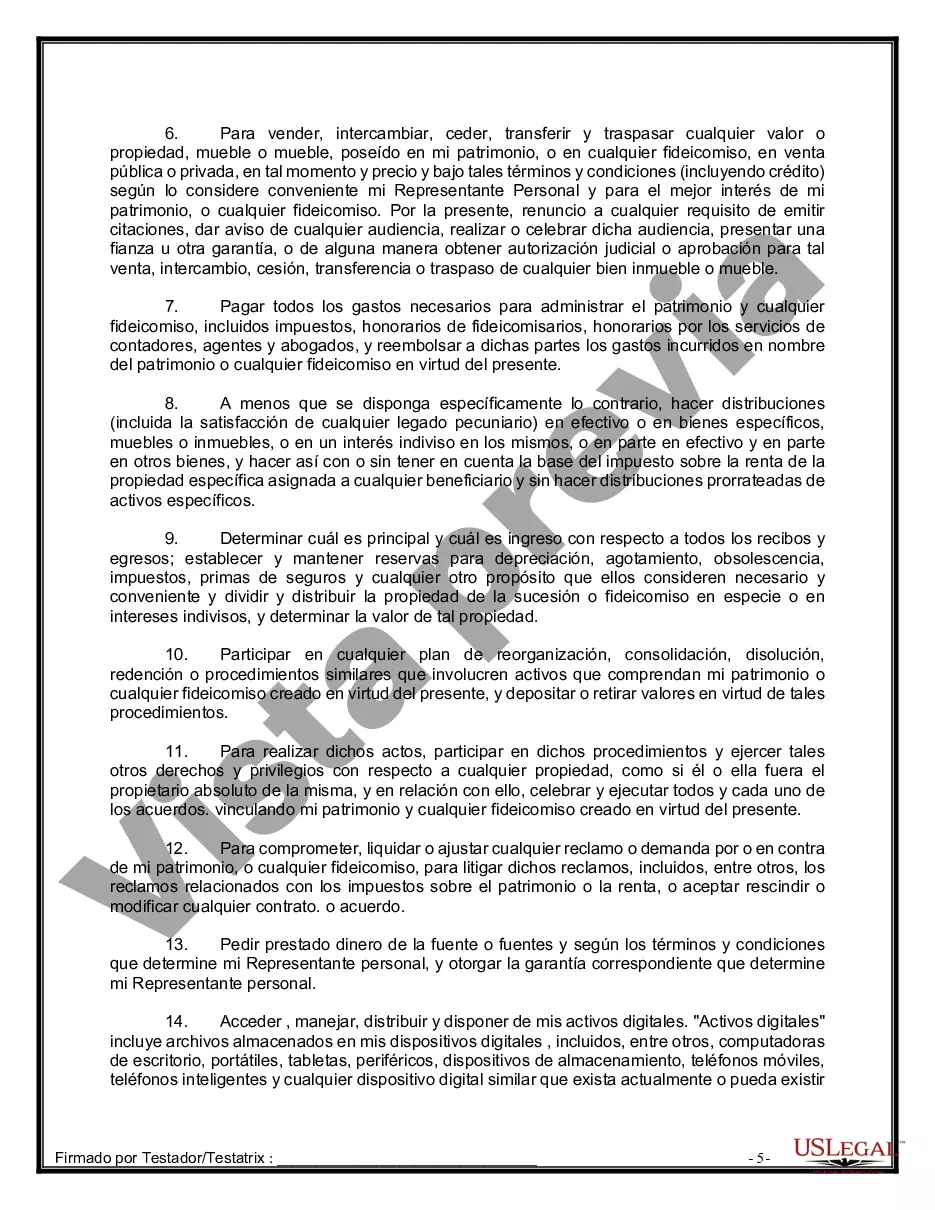 Preview Paquete de Voluntades Mutuas con Últimas Voluntades y Testamentos para Pareja Casada con Hijos Adultos