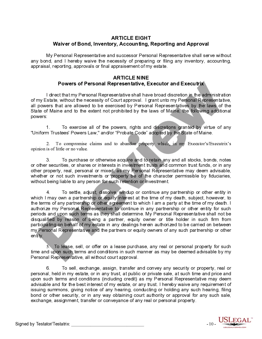 Preview Mutual Wills Package with Last Wills and Testaments for Married Couple with Adult Children