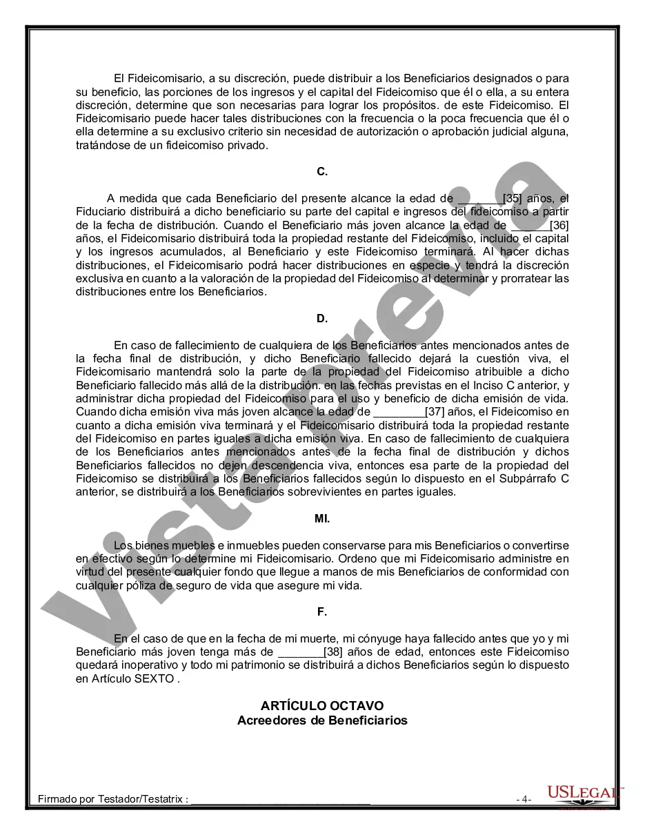Preview Paquete de Voluntades Mutuas con Últimas Voluntades y Testamentos para Pareja Casada con Hijos Menores