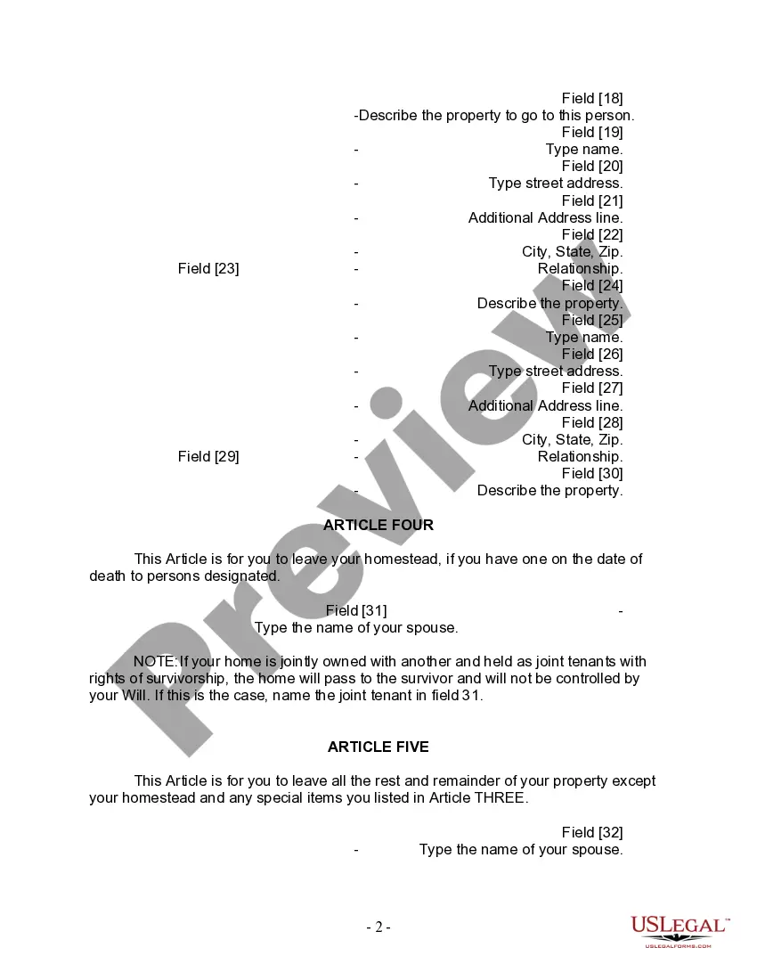 Preview Mutual Wills Package with Last Wills and Testaments for Married Couple with Minor Children