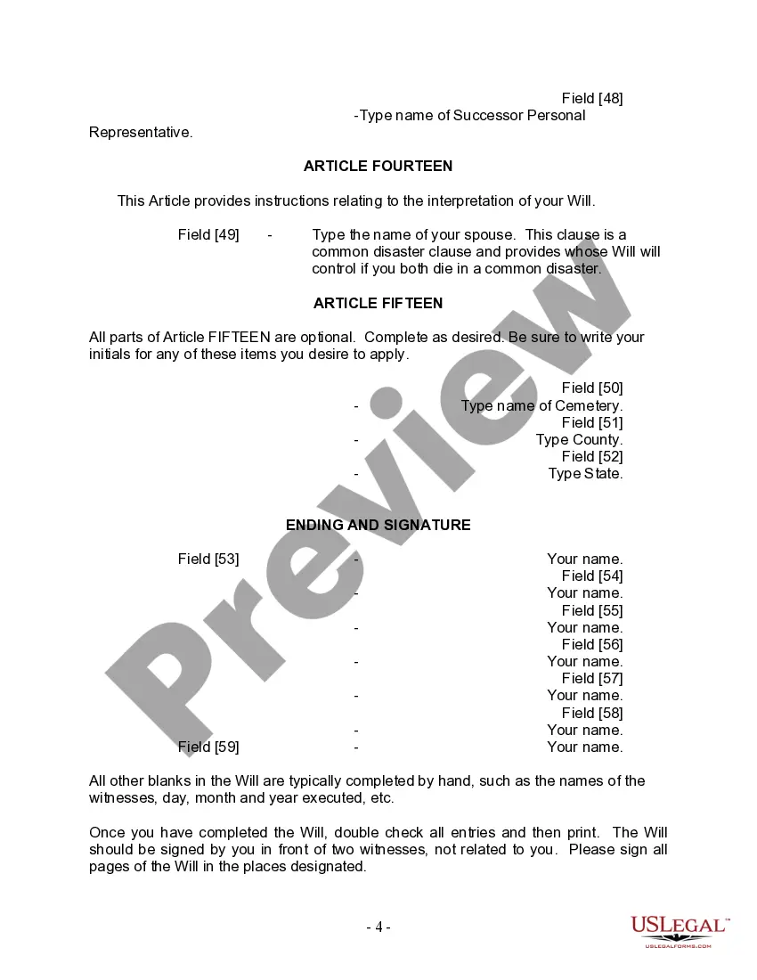 Preview Mutual Wills Package with Last Wills and Testaments for Married Couple with Minor Children