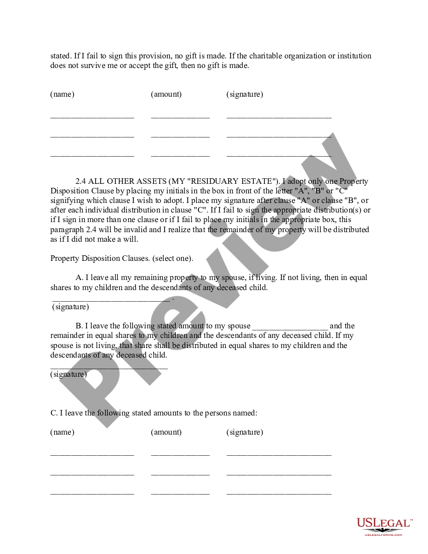 Maine Statutory Will Form Maine Statutory Will Form Us Legal Forms