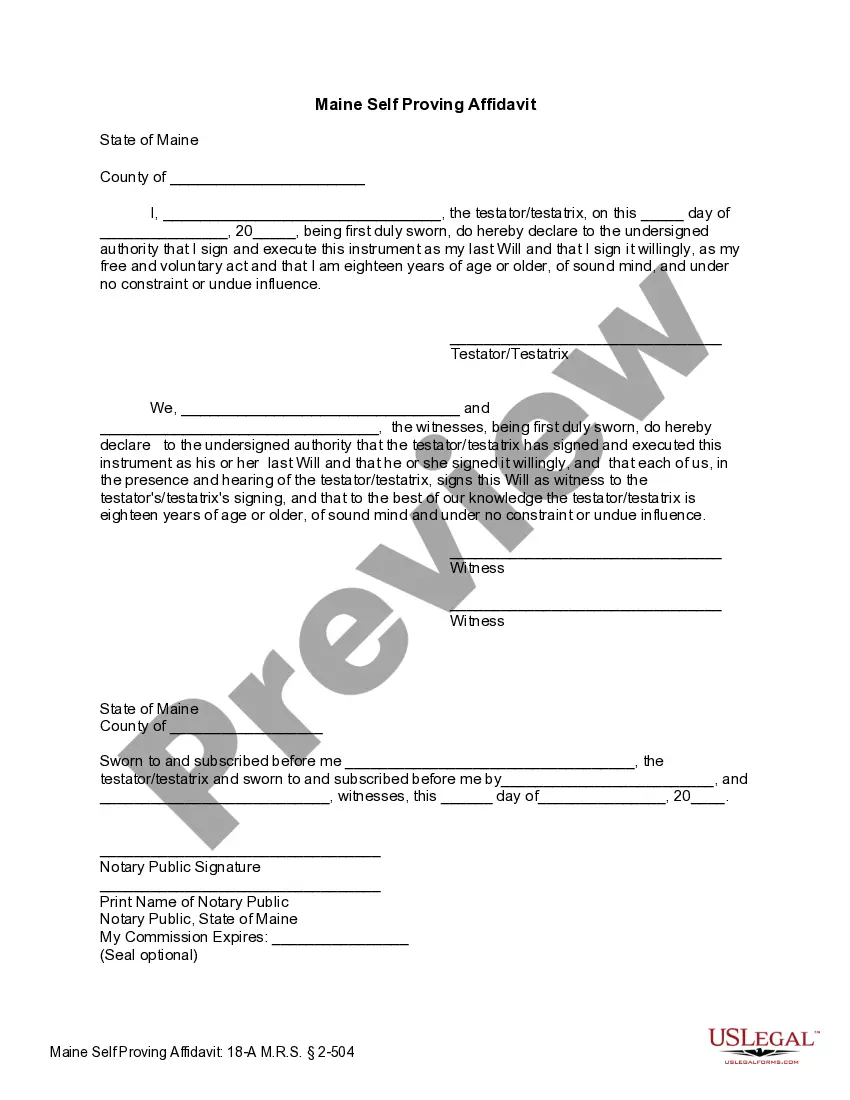 Preview Last Will and Testament with All Property to Trust called a Pour Over Will
