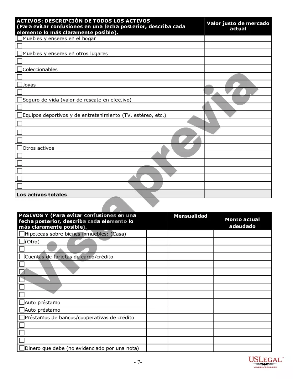 Preview Cuestionario y hojas de trabajo de planificación patrimonial