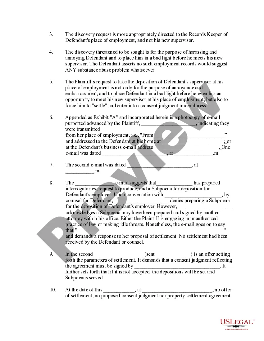 Get Motion to Quash Discovery - Motion for Protective Order Preview Motion to Quash Discovery - Motion for Protective Order