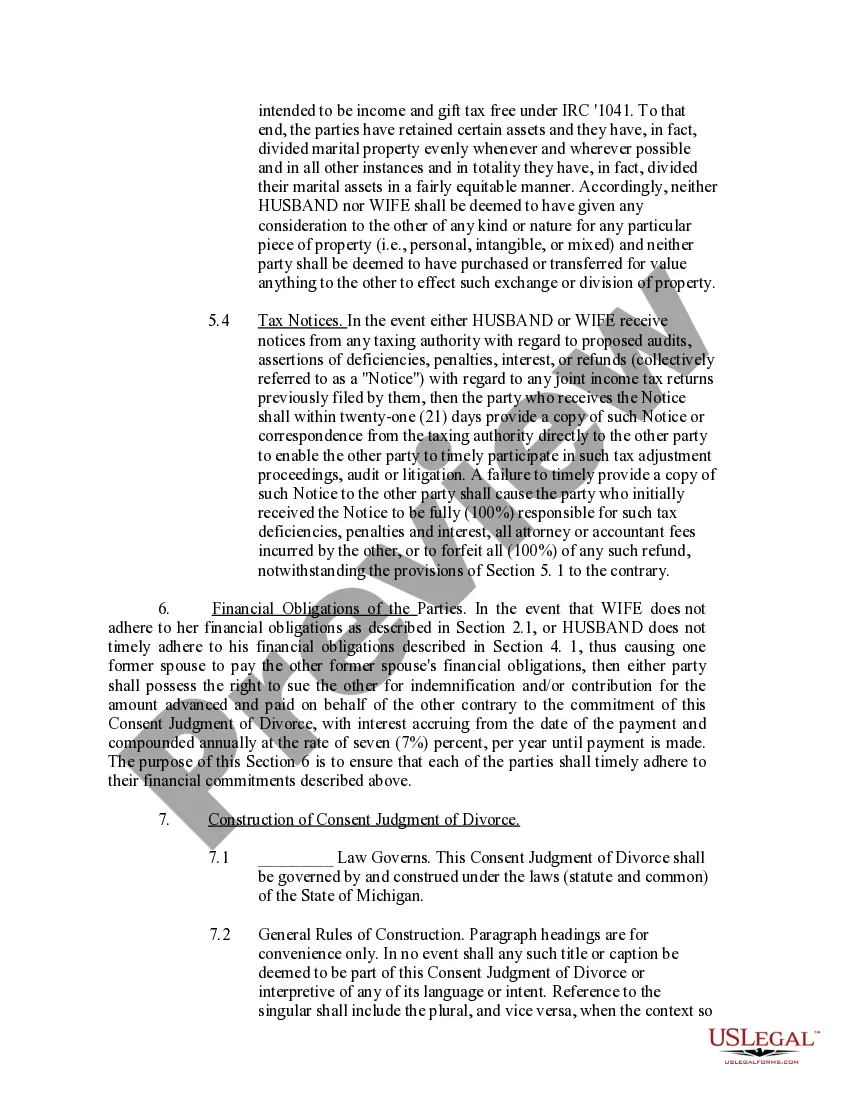 Preview Consent Judgment of Divorce