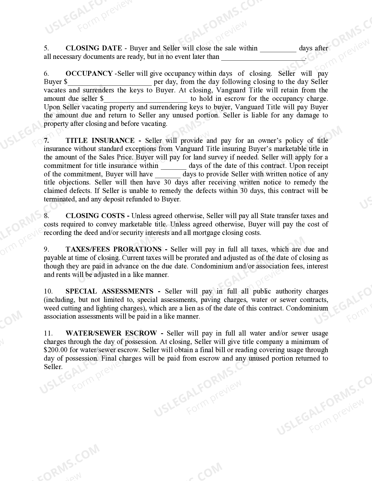 Michigan Purchase Agreement US Legal Forms