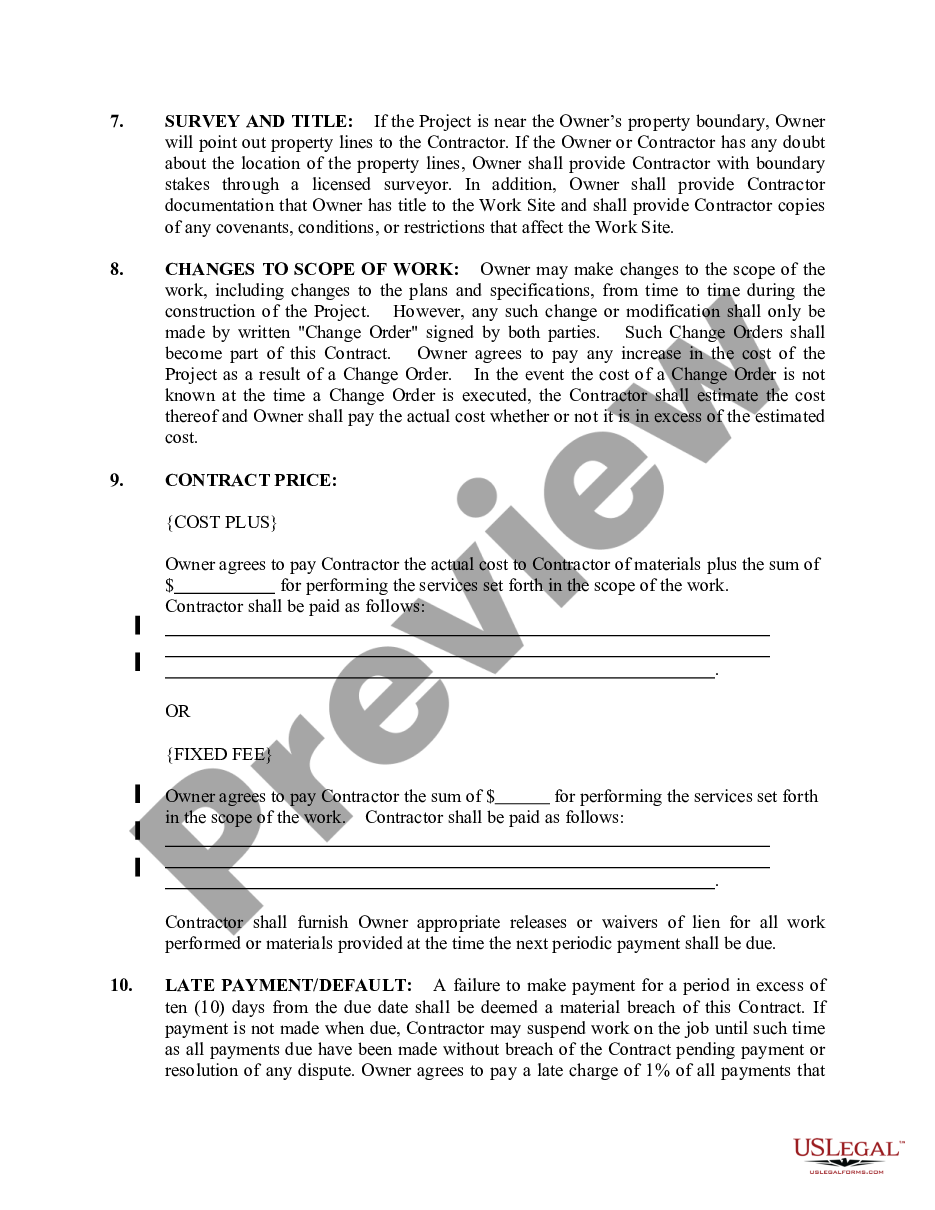 page 1 Demolition Contract for Contractor preview
