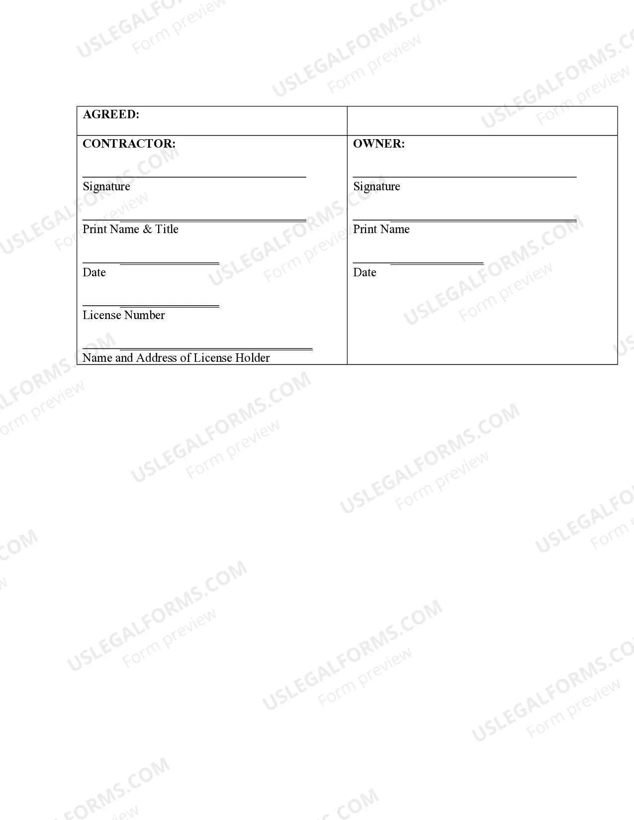Preview Demolition Contract for Contractor