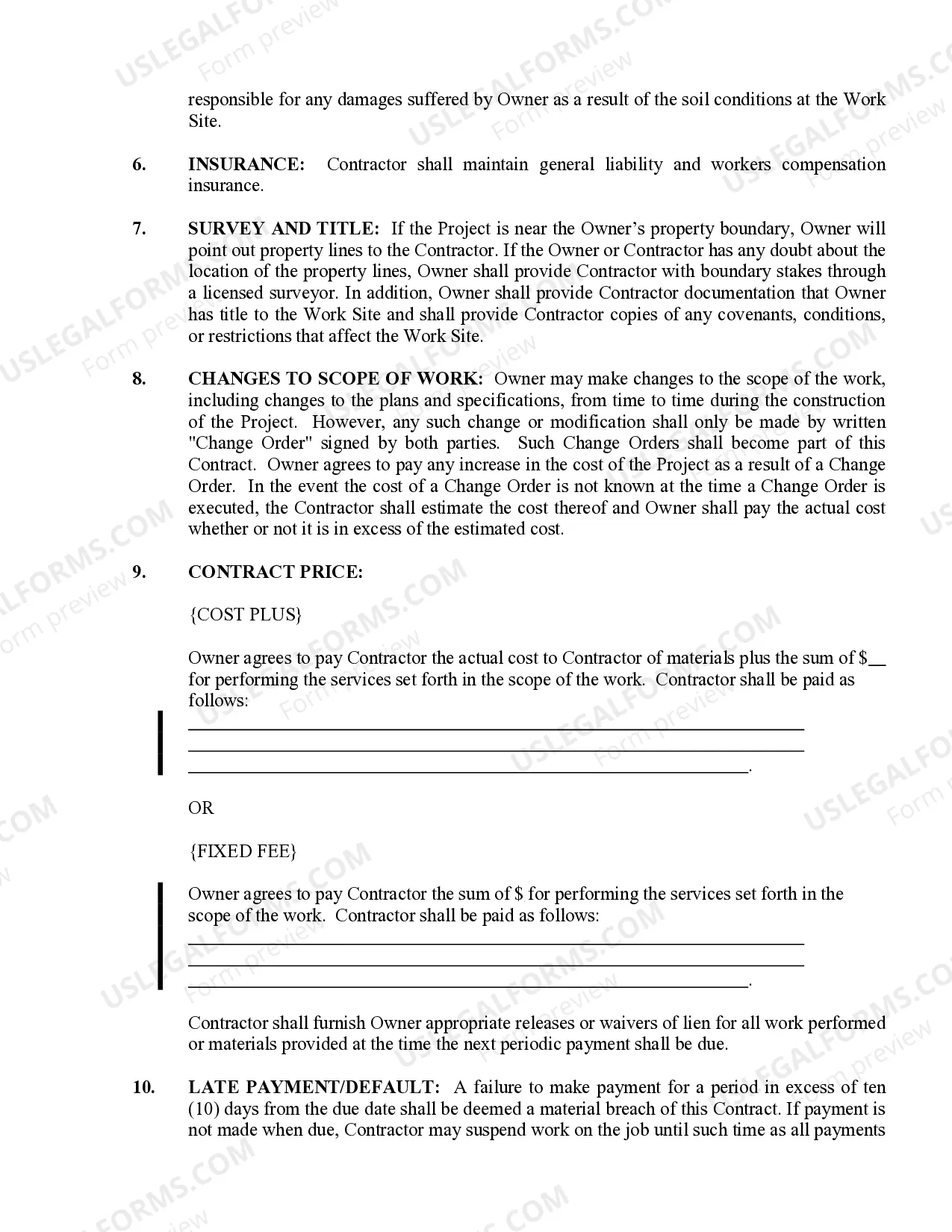 Preview Brick Mason Contract for Contractor