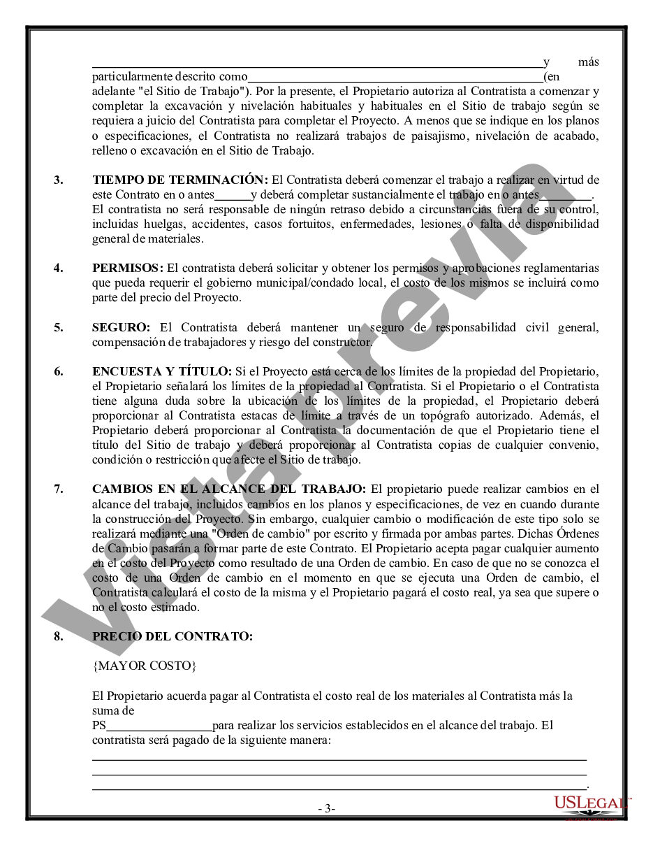 Detroit Michigan Contrato Eléctrico para Contratista | US Legal Forms