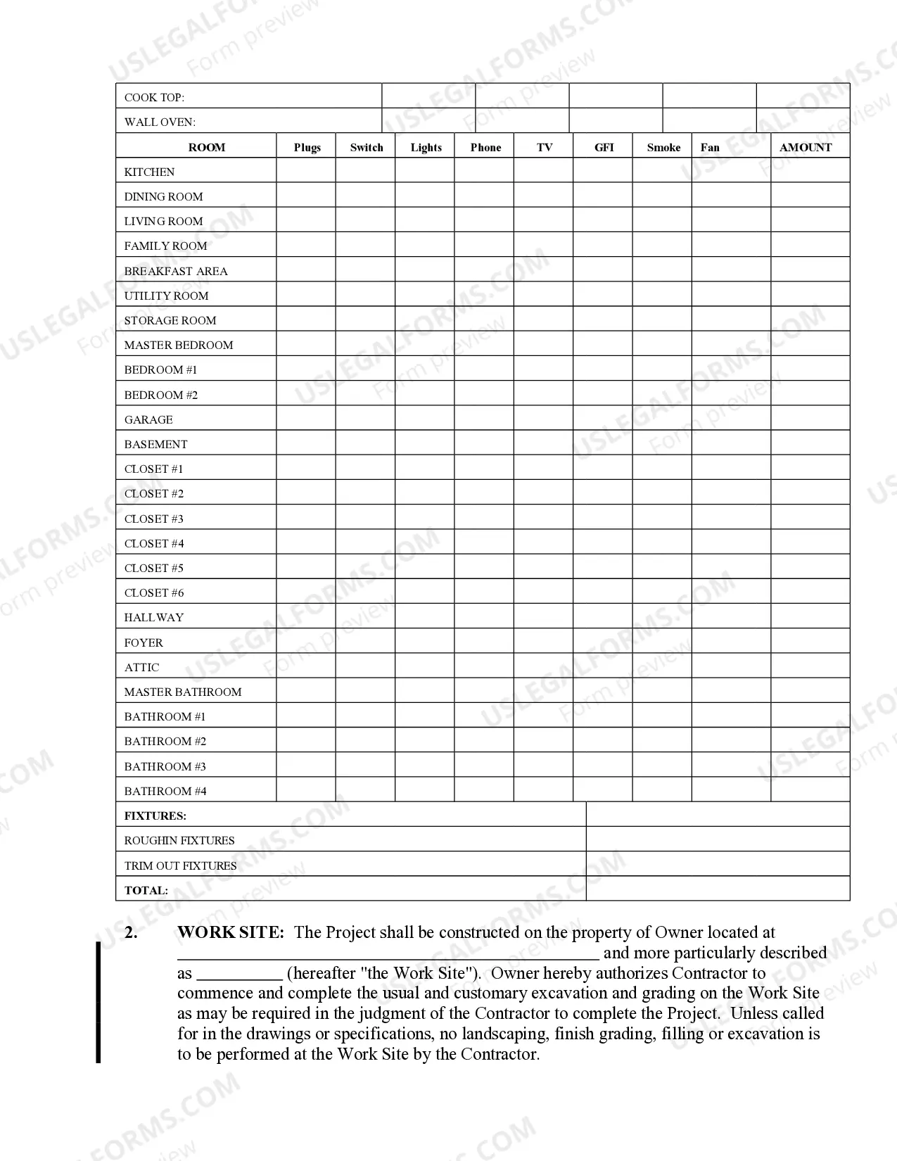 Preview Electrical Contract for Contractor