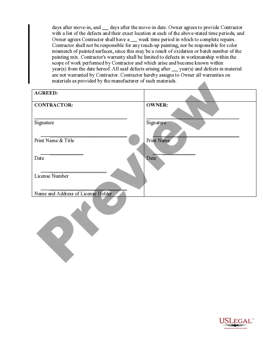 Preview Sheetrock Drywall Contract for Contractor