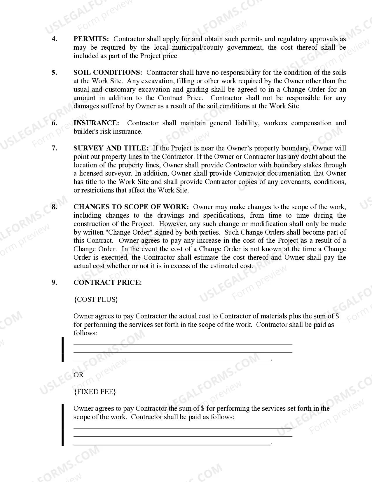 Preview Flooring Contract for Contractor