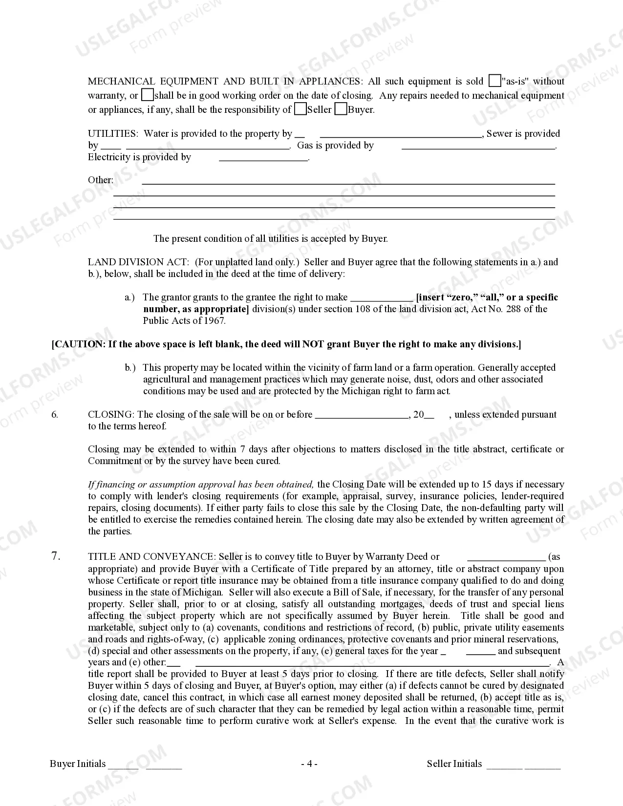 Preview Contract for Sale and Purchase of Real Estate with No Broker for Residential Home Sale Agreement