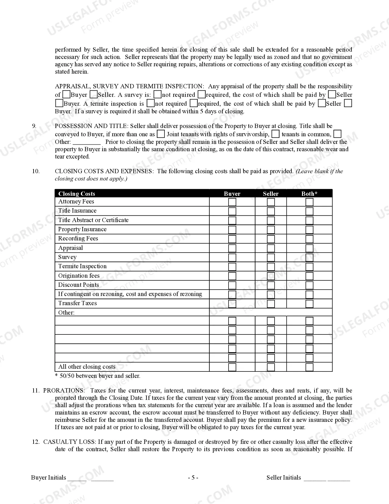 Preview Contract for Sale and Purchase of Real Estate with No Broker for Residential Home Sale Agreement
