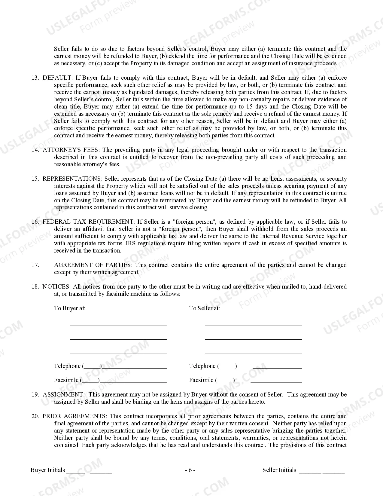 Preview Contract for Sale and Purchase of Real Estate with No Broker for Residential Home Sale Agreement