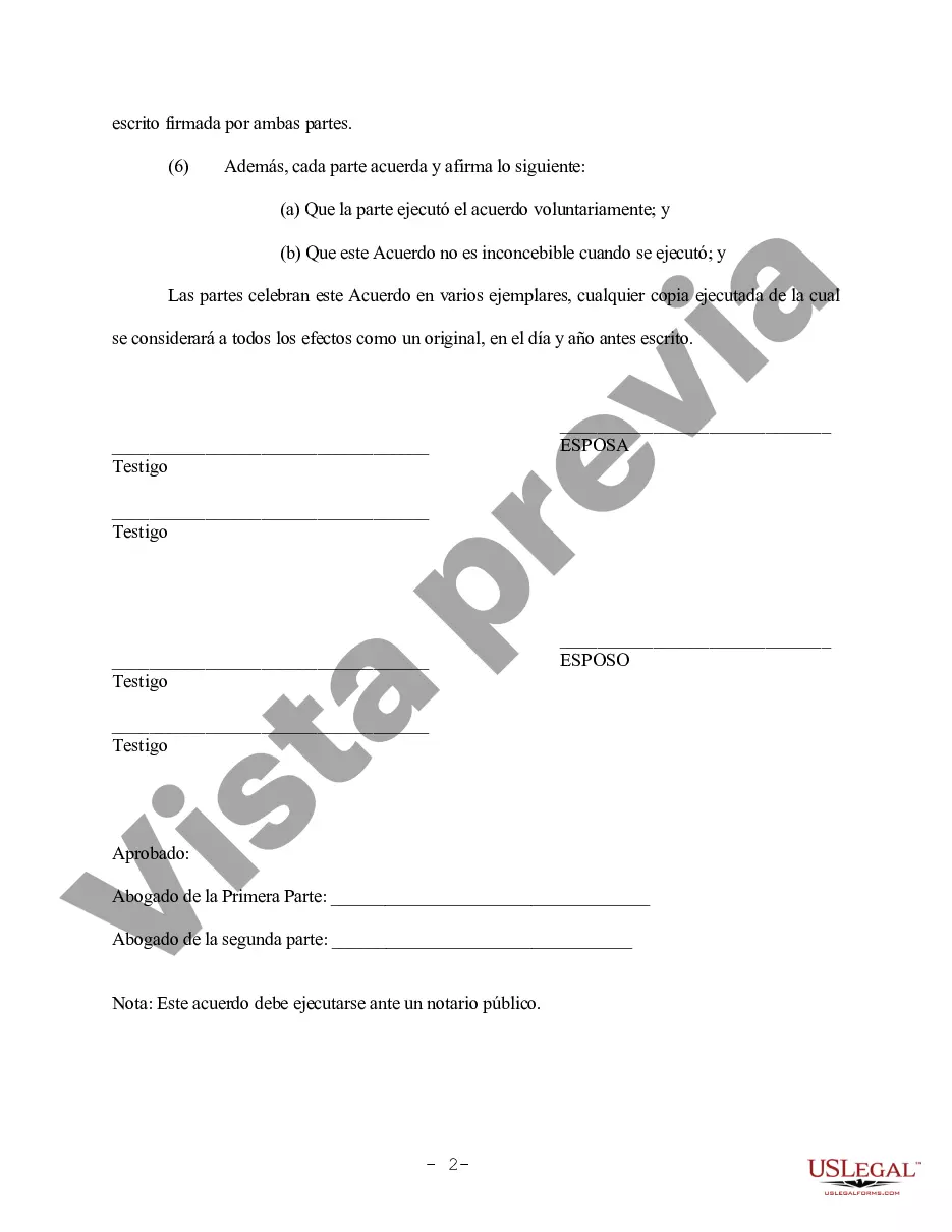 Preview Revocación del Acuerdo Prematrimonial o Prenupcial