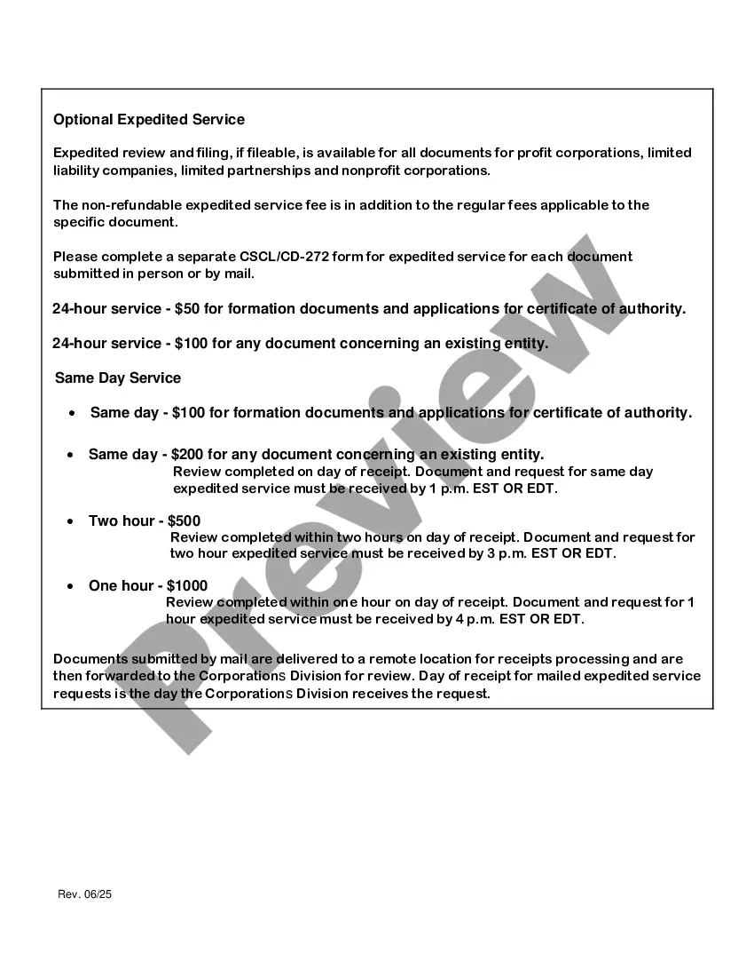 Preview Michigan Registration of Foreign Corporation