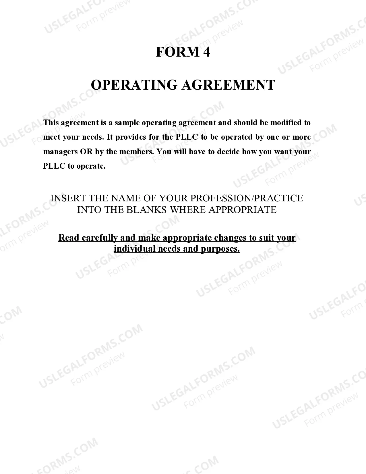 Preview Michigan Professional Limited Liability Company PLLC Formation Package